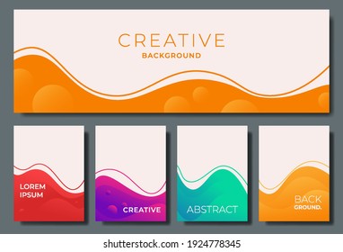 Collections of Creative abstract banner and flyers vector background template. Modern and futuristic element. for backdrop, flyer, banner, poster. Eps 10 vector.