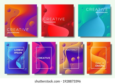 Collections of Creative abstract vector background template. Modern and futuristic element. for backdrop, flyer, banner, poster. Eps 10 vector.