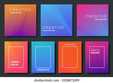 Collections of Creative abstract vector background template. Modern and futuristic element. for backdrop, flyer, banner, poster. Eps 10 vector.