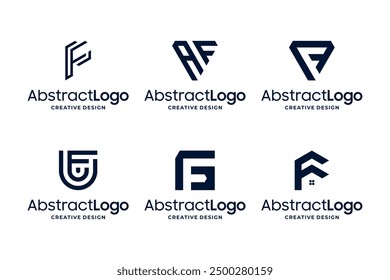 Collections of creative letter F logo design monogram concept
