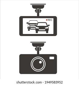 a collections of dash camp illustration, dash cam icon set.