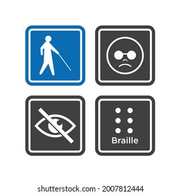 a collections of disabilities icon, vector art.