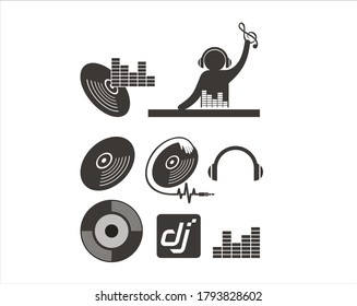 A collections of DJ icon / vector image.