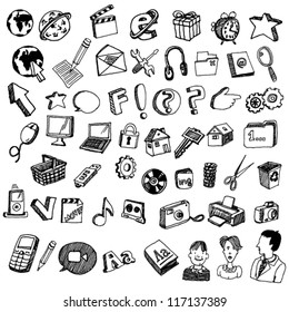 Collections of Doodled Internet Icons