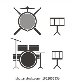 a collections of drum icon, vector art.