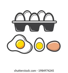 a collections of eggs icon, vector art.