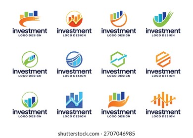 Colecciones del diseño del logotipo de la solución financiera