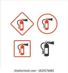 A collections of fire extinguisher icon / symbol.