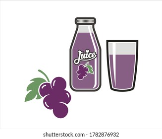 Eine Kollektion von Traubensaft Symbol / Vektorbild.