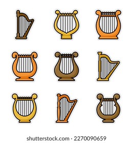 Collections of Harp sticker decals