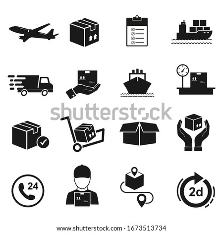 Collections of icon shipping, logistics, customer, Delivery, service, refunds, Tracking Order and more