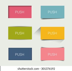 Collections of infographics flat design buttons, elements. Vector illustration. 