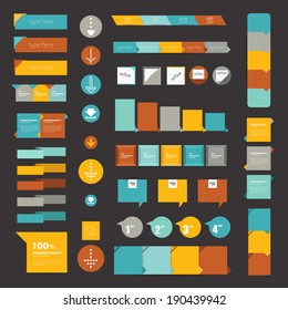 Collections of infographics flat design diagrams