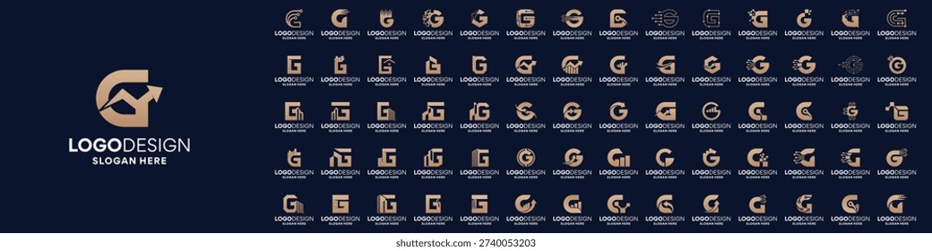 Collections of initial letter G logo design. Usable for business and company logo