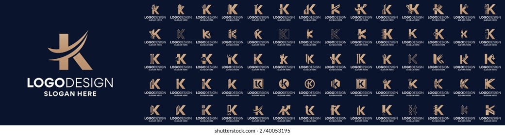 Collections of initial letter K logo design. Usable for business and company logo