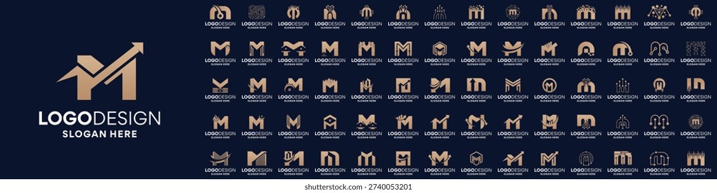 Collections of initial letter M logo design. Usable for business and company logo