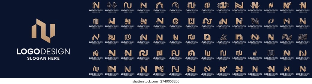 Collections of initial letter N logo design. Usable for business and company logo