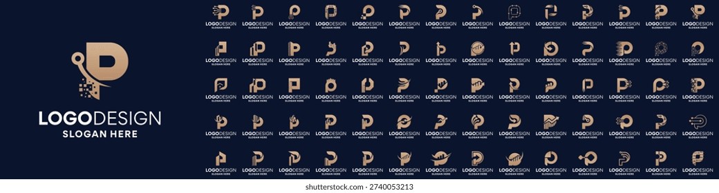 Collections of initial letter P logo design. Usable for business and company logo