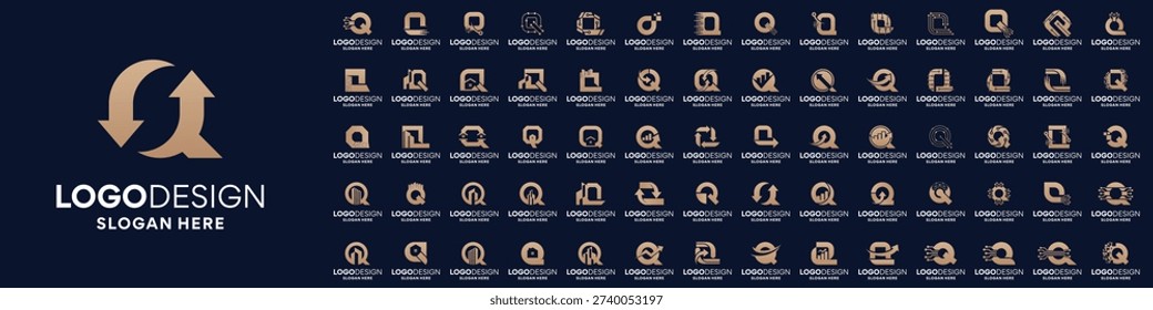 Collections of initial letter Q logo design. Usable for business and company logo