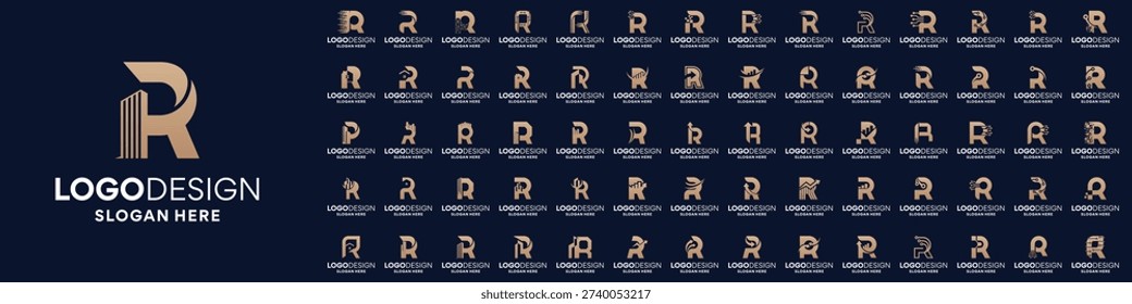 Collections of initial letter R logo design. Usable for business and company logo