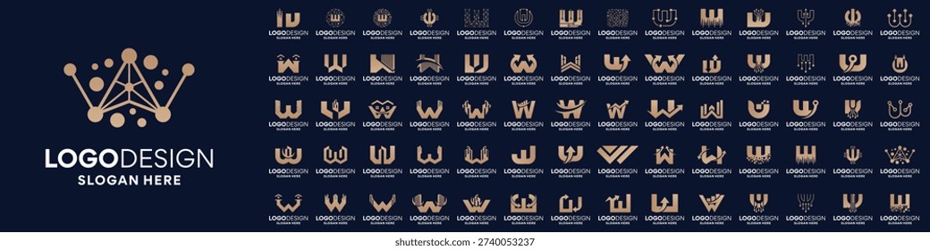 Collections of initial letter W logo design. Usable for business and company logo