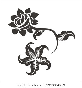 a collections of mexico flowers, vector art.