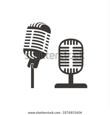 a collections of microphone icon. vector art.