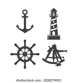 a collections of nautical icon, vector art.