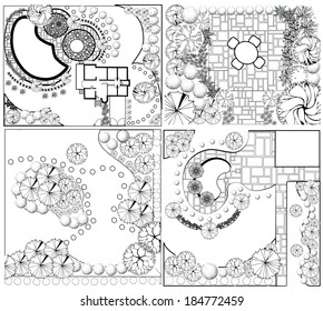 Collections Od  Landscape Plan With Treetop Symbols