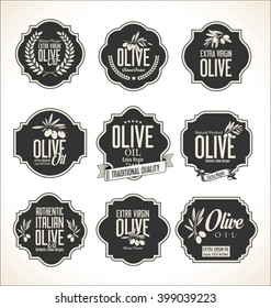 Collections of olive oil labels 