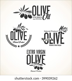 Collections of olive oil labels 