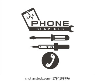 A collections of phone services icon vector.