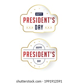 Collections of presidennts day badge vector illustrations