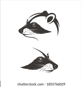 A collections of racoon head illustration. Vector art.