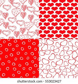Collections seamless red heart