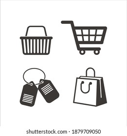 a collections of shopping icon. vector art.