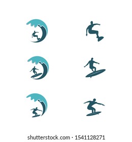 Collections of Surfboarding Vector silhouettes