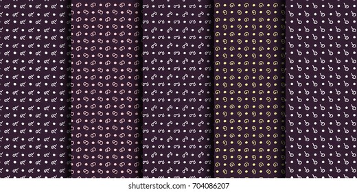 Collections of swatches seamless patterns, Set of abstracts seamless patterns background.
