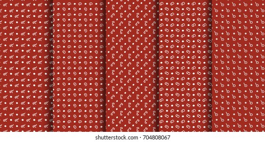 Collections of swatches seamless patterns, Set of abstracts seamless patterns background.