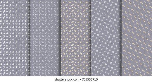 Collections of swatches seamless patterns, Set of abstracts seamless patterns background.