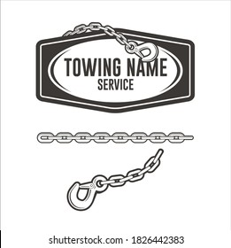 A collections of towing chain icon / vector image.
