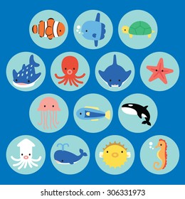 Collections of Underwater life Vector 