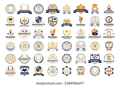 Collections Of University, School Academy Logo Design Template