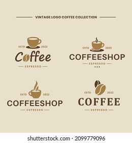 collections of vintage coffee logo design.