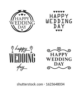 Collections of Wedding Day Vintage Label.