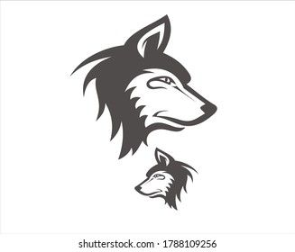 A collections of wolf head vector / icon.