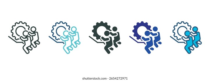 Collective Action Icon Set Multiple Style Of