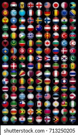 Collective, circle country flags vector drawing