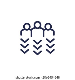 Collective Effort Line Icon, Vector