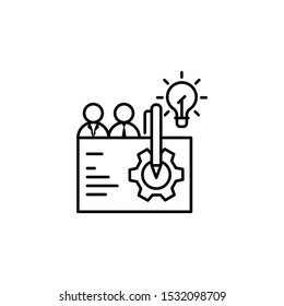 Collective idea icon. Simple line, outline vector of team work idea icons for ui and ux, website or mobile application